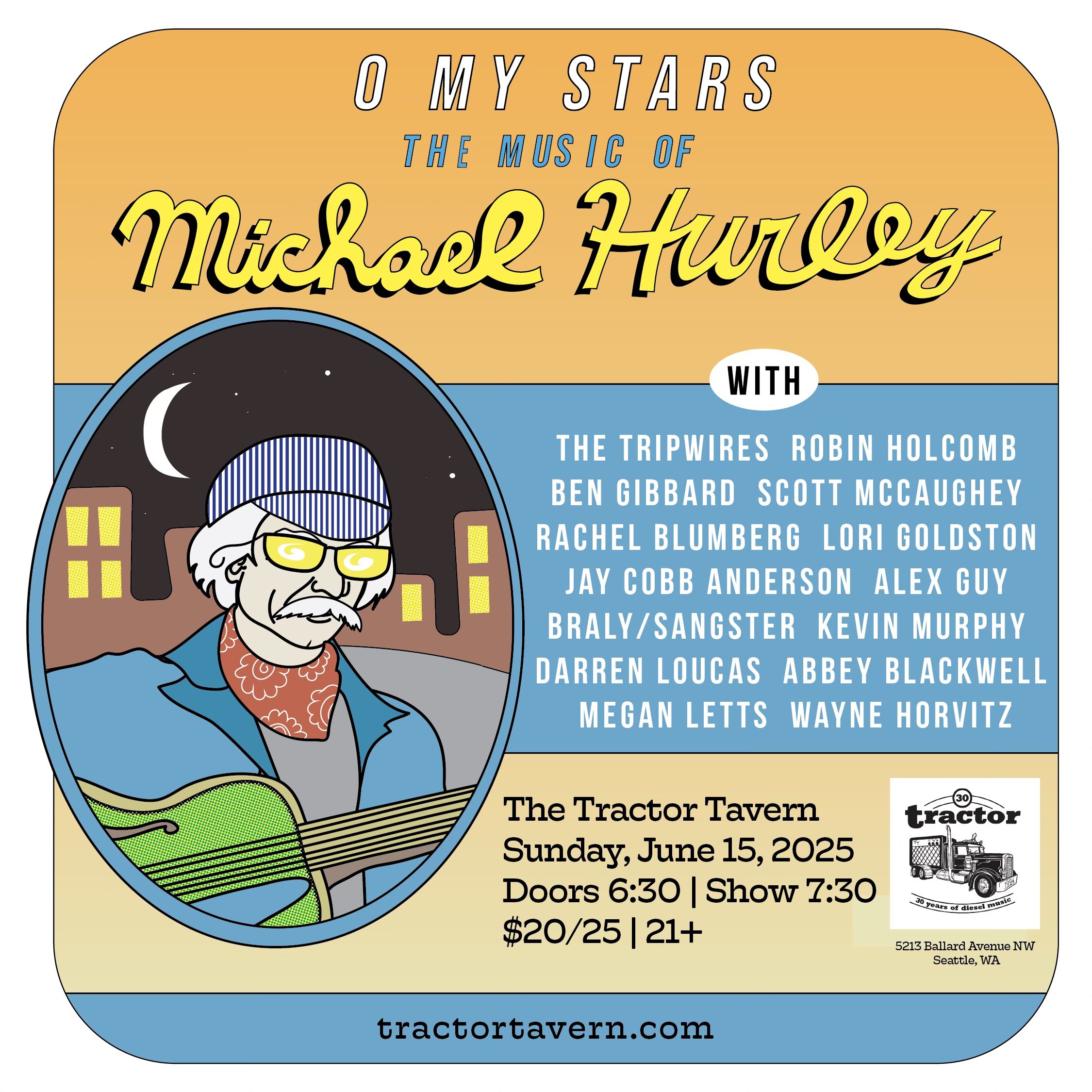 O My Stars The Music of Michael Hurley at Tractor Tavern in Seattle, WA