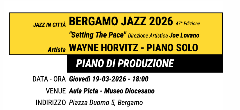 Wayne Horvitz Solo at Bergamo Jazz Festival, Italy