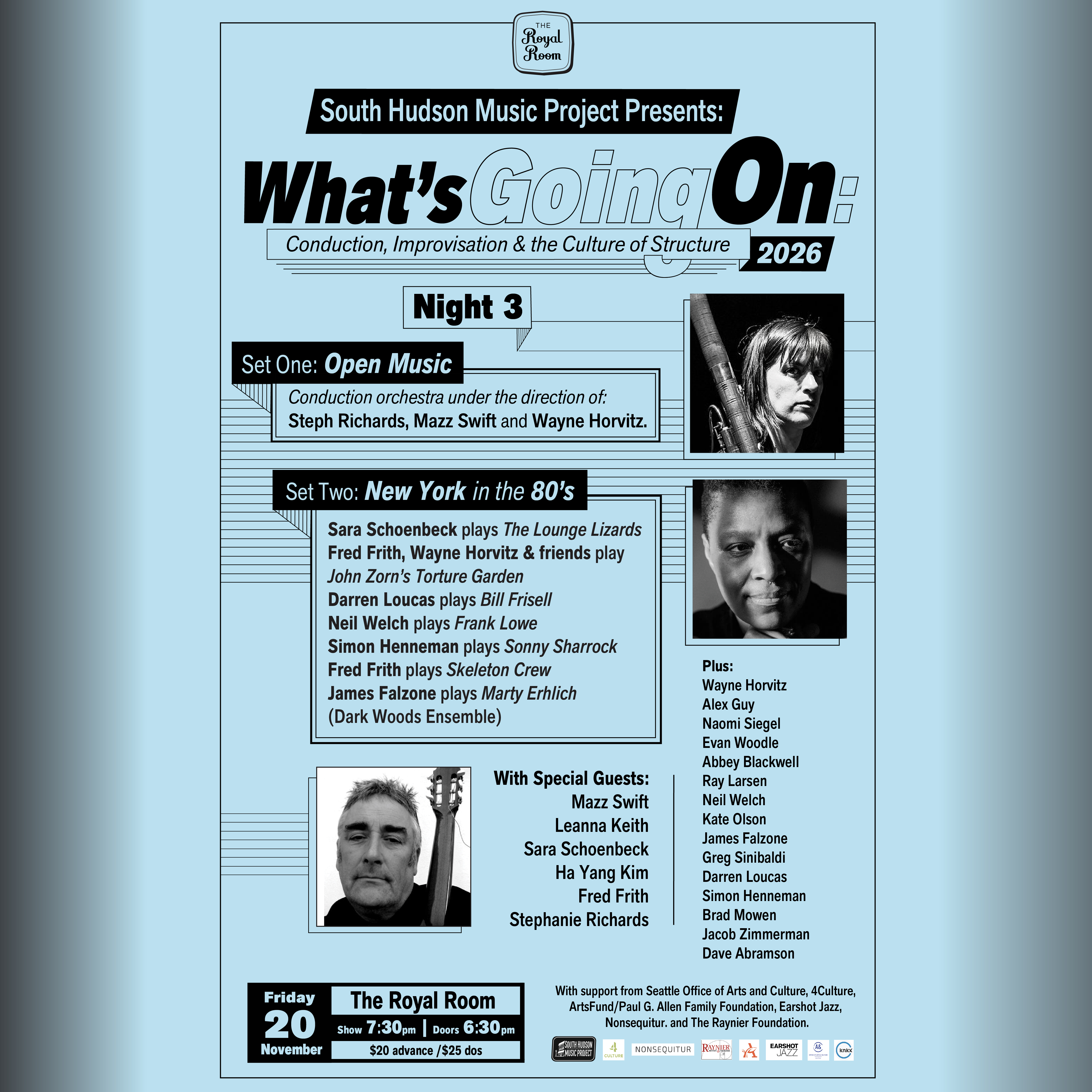 South Hudson Music Project Presents: What’s Going On at The Royal Room in Seattle