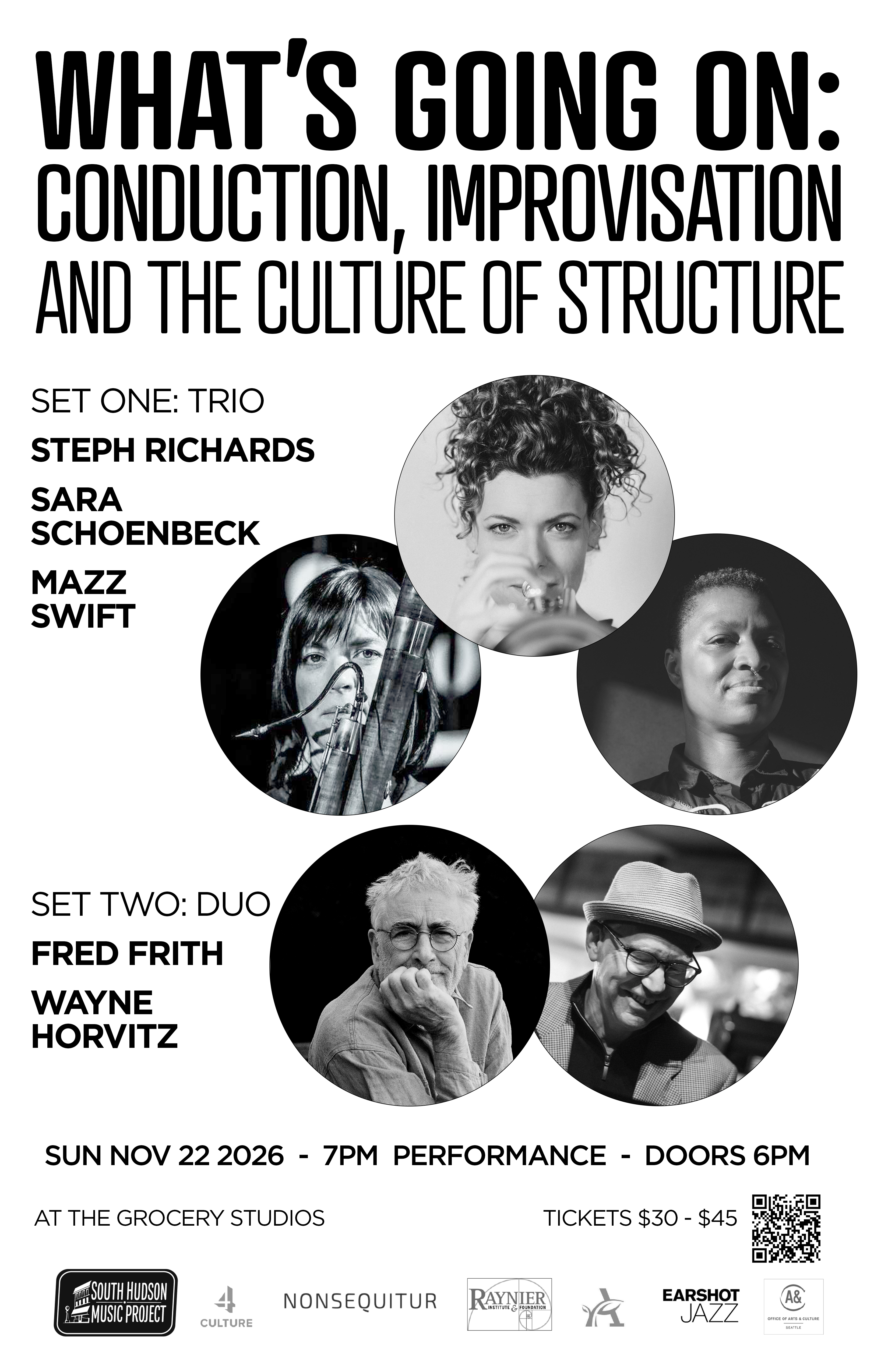 South Hudson Music Project Presents: What’s Going On at The Grocery Studios in Seattle