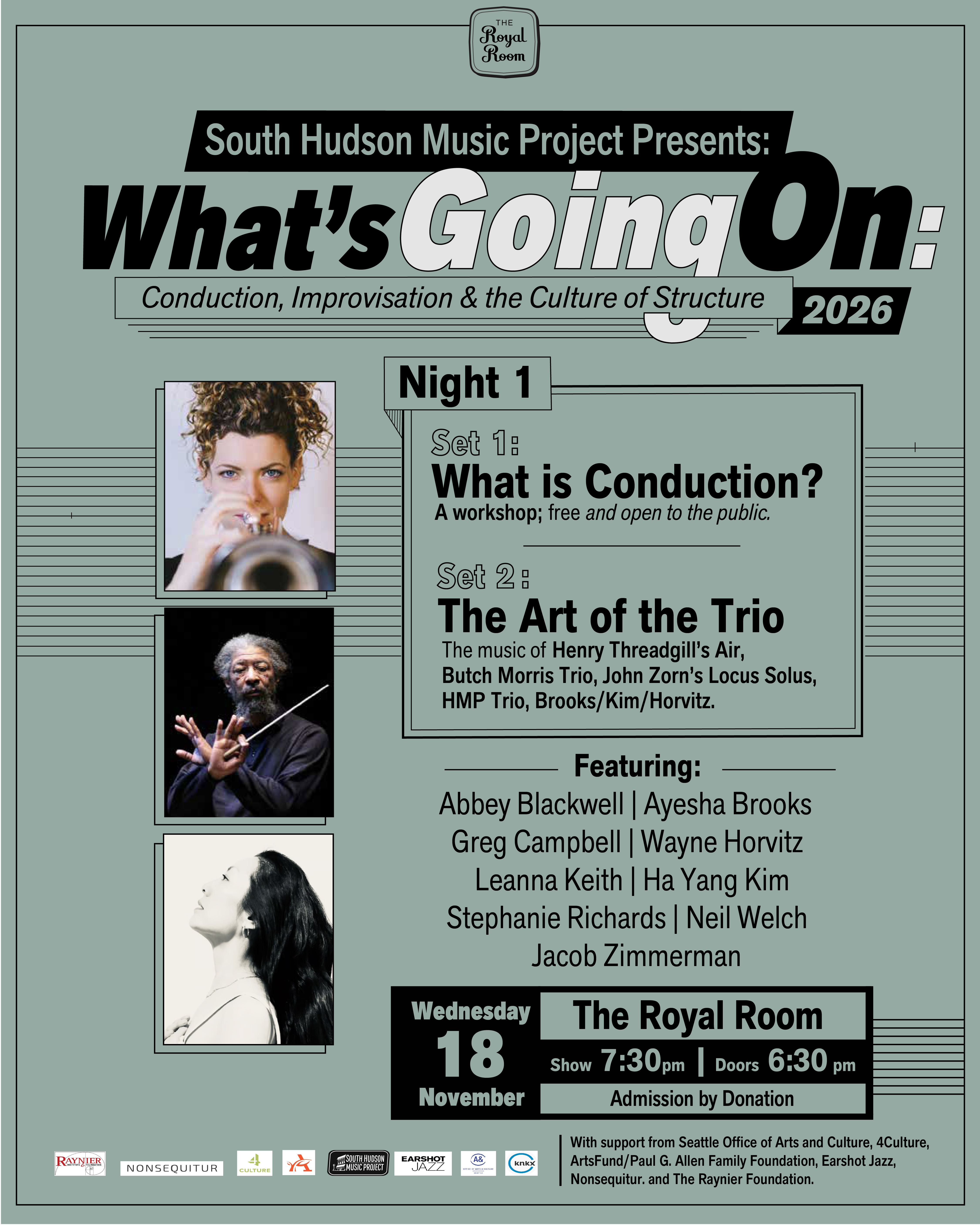 South Hudson Music Project Presents: What’s Going On at The Royal Room in Seattle